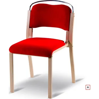 Jídelní židle Stohovatelná židle STEP typ A pro veřejné prostory a pečovatelství, český výrobek