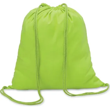 Sportovní vak Bavlněný 100 gsm stahovací vak Colored, citrónová - limetková