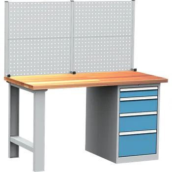 Dílenský stůl Montovaný dílenský pracovní stůl DPS103, šíře 1500 mm, slevy