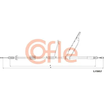 Brzdový systém Tažné lanko, parkovací brzda COFLE 92.1.FD017