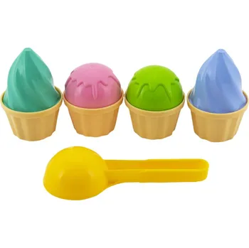 Hračka na písek TECHNOK Formičky na písek - Sada na zmrzlinu 9 ks