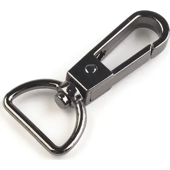 Kovová karabina průvlek 20 mm černý nikl