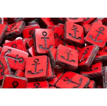 Korálek Ploškované korálky kotva 15x12mm č. 147