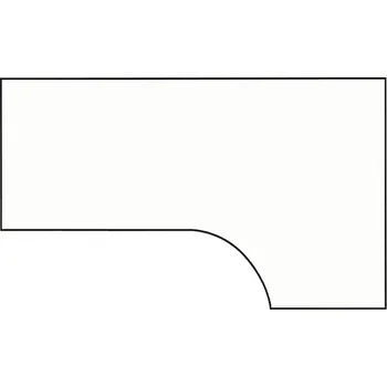 Stolová deska Rohová deska DELUX brilliant white