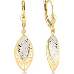 Lillian Vassago Originální visací náušnice s gravírem v kombinovaném zlatě LLV06-GER393