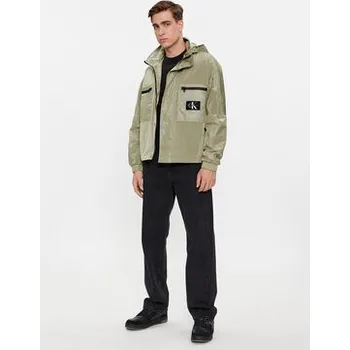 Calvin Klein Jeans Bunda pro přechodné období Utility Track Jacket J30J324663 Zelená Regular Fit S