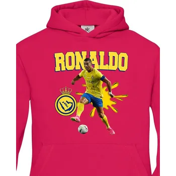 Chlapecká mikina Dětská mikina Cristiano Ronaldo - Al Nassr, Barva Purpurová, Velikost 110-116, Canvas Dětská mikina Bezvatriko.cz 2241