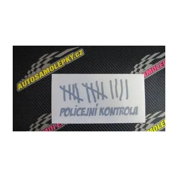 Polep vozidla SAMOLEPKA Policejní kontrola zářezy (10 - červená) NA AUTO, NÁLEPKA, FÓLIE, POLEP, TUNING, VLASTNÍ TEXT, TISK, AUTOSAMOLEPKY.cz, POLEPY, OBRÁZEK, LOGO, SAMOLEPKY