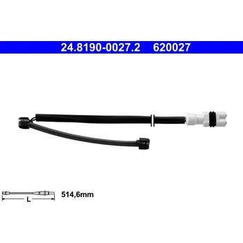 Brzdový systém Výstražný kontakt, opotřebení obložení ATE 24.8190-0027.2