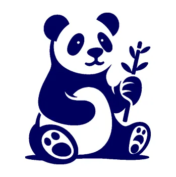 Samolepící dekorace SAMOLEPKA Panda 011 pravá s bambusovou větvičkou (23 - tmavě modrá) NA AUTO, NÁLEPKA, FÓLIE, POLEP, TUNING, VLASTNÍ TEXT, TISK, AUTOSAMOLEPKY.cz, POLEPY, OBRÁZEK, LOGO, SAMOLEPKY