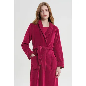 Dámský župan Dámský dlouhý župan 19216 fuchsiová - Vamp XL
