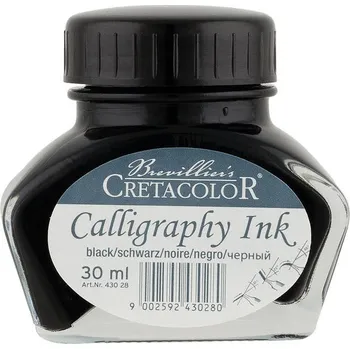 Kaligrafický inkoust Cretacolor černý, 30 ml