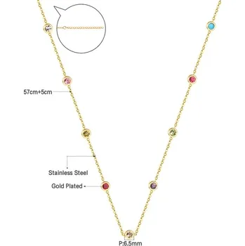 Náhrdelník Dámský náhrdelník s přívěskem - křišťálové zlato-1433145302