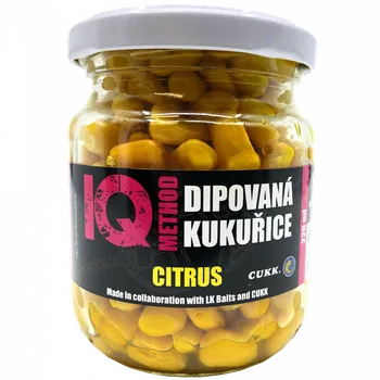 Návnadová surovina LK Baits IQ Method Dipovaná kukuřice Citrus 220ml
