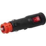 Zástrčka univerzální do zásuvky zapalovače 5A Euro / DIN - s kontrolkou a vypínačem