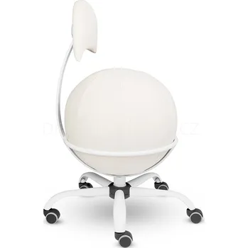 Balónová židle PRACUJ ZDRAVĚ A2+ bílá Výška balónové židle: standard do 191 cm, Barva rámu: černá bez područek a čalouněným balónem