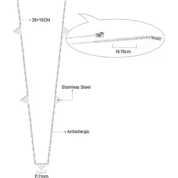 Náhrdelník Dámský náhrdelník s přívěskem - trojúhelník stříbrný