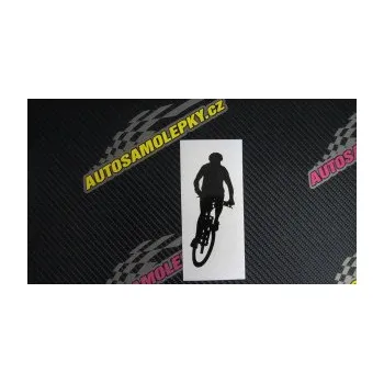 Polep vozidla SAMOLEPKA Cyklista 010 pravá (10 - červená) NA AUTO, NÁLEPKA, FÓLIE, POLEP, TUNING, VLASTNÍ TEXT, TISK, AUTOSAMOLEPKY.cz, POLEPY, OBRÁZEK, LOGO, SAMOLEPKY