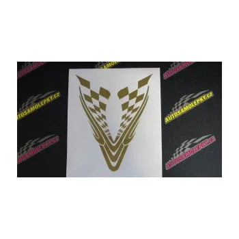 Polep vozidla SAMOLEPKA Kapota 027 šachovnice (10 - červená) NA AUTO, NÁLEPKA, FÓLIE, POLEP, TUNING, VLASTNÍ TEXT, TISK, AUTOSAMOLEPKY.cz, POLEPY, OBRÁZEK, LOGO, SAMOLEPKY