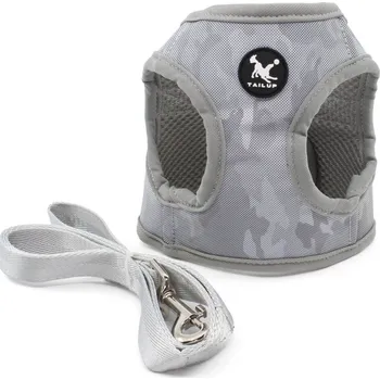 Postroj pro psa Vsepropejska Zumo reflexní postroj pro psa s vodítkem Barva: Šedá, Obvod hrudníku: 28 - 30 cm