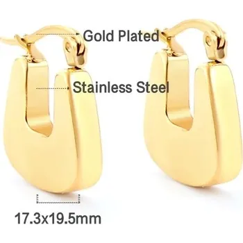 Náušnice Náušnice z nerezové oceli ve zlatém odstínu - 137G