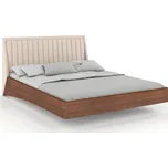 Buková levitující postel Ulf 160x200 cm - masiv 4 cm Čalounění postele: Trinity 02, Odstín moření: Ořech, Rozměr: 160x200
