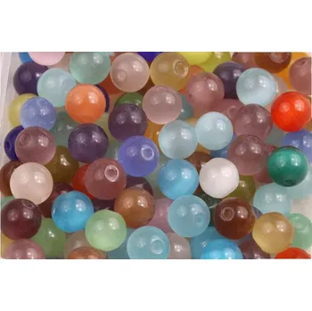 Dětské navlékací korálky Kočičí oči č.25 (8mm)