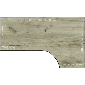 Stolová deska Rohová deska DELUX Dub Craft šedý