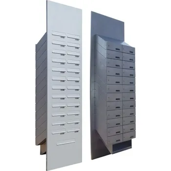 Poštovní schránka 3MH s.r.o. Poštovní schránka PK 260×110×290 šikmá do pevného dílu dveří Barva: RAL 9006 stříbrná