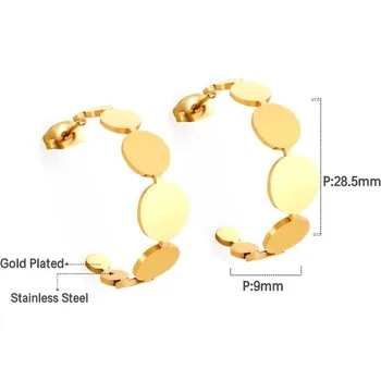 Náušnice Náušnice kruhy ve zlaté barvě - 530G