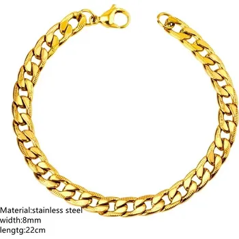 Náramek Nerezový pánský náramek | 22cm - 08G