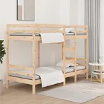 vidaXL Patrová postel 90 x 190 cm masivní borové dřevo [3139842] Barva: Přírodní