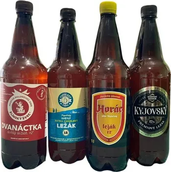 Pivo Domácí pivotéka Degustační sada spodně kvašených piv 12° - 4 x 1l