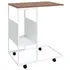 Konferenční stolek Odkládací stolek s kolečky 55 x 36 x 63,5 cm bílý/hnědý