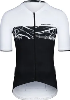 cyklistický dres Force Art 90011957 černý/bílý