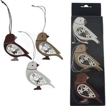 Velikonoční dekorace Ptáček k zavěšení, 6 ks D6098