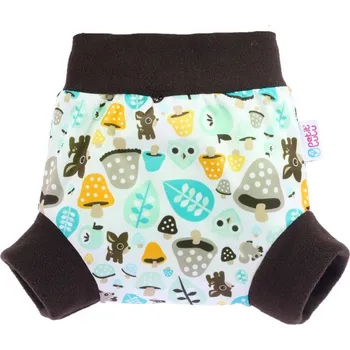 Plenkové kalhoty Petit Lulu natahovací Pull-up svrchní kalhotky - Houbičky XL