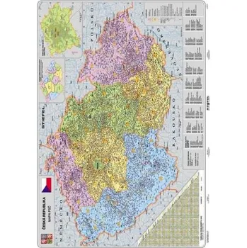 Česká republika s PSČ - nástěnná mapa Balení: Tubus