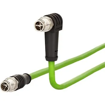 Síťový kabel METZ CONNECT Kabel M12 8pin (M) kód X - M12 8pin (M) kód X lomený, 225°, 2m (142M2X1C020) - 21.16.8851