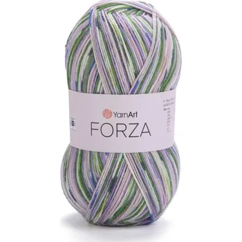 Příze YarnArt Forza 2512 - růžová, fialová, zelená, krémová