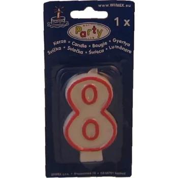 Dortová svíčka UNIPAP Svíčka 8 dortová 75mm 7627