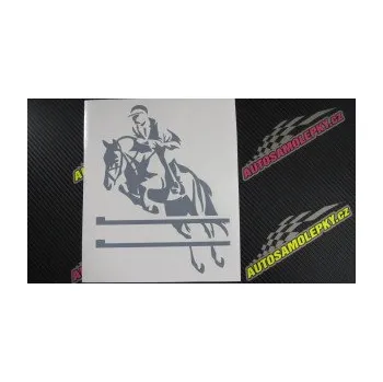 Samolepící dekorace SAMOLEPKA Kůň 083 levá skok přes překážku (17 - šedá) NA AUTO, NÁLEPKA, FÓLIE, POLEP, TUNING, VLASTNÍ TEXT, TISK, AUTOSAMOLEPKY.cz, POLEPY, OBRÁZEK, LOGO, SAMOLEPKY