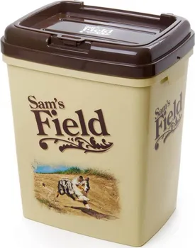 box na krmivo Sam's Field Barel na granule béžový/hnědý 15 kg