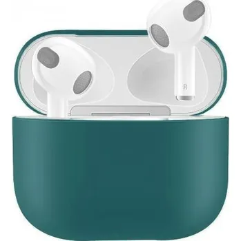 Pouzdro na mobilní telefon Ochranný silikonový obal pro AirPods 3 - petrolejový