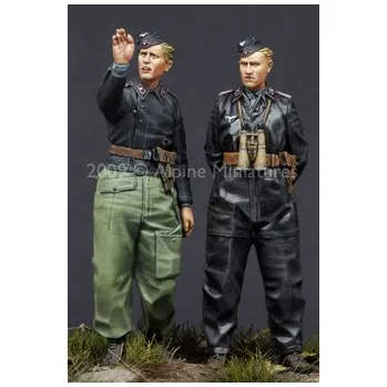Plastikový model Alpine Miniatures 1/35 German Heer Panzer Crew Set (2 Figures)