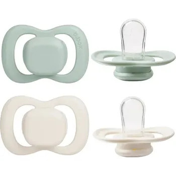 dudlíky B.BOX dudlíky silikonové 2ks Sage/Vanilla vel. 6m+
