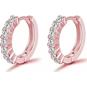 Náušnice Olivie Stříbrné 14mm KRUHY ROSE 7272 Ag 925; ≤2,2 g.