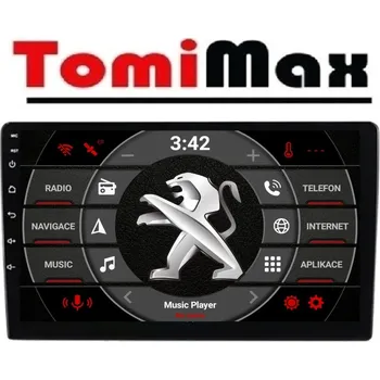 Autorádio TomiMax Peugeot, Citroen Android 14 autorádio s WIFI, GPS, USB, BT HW výbava: 4 Core 1GB+16GB LOW - Model auta: Peugeot - Partner Citroen - Berlingo, Velikost obrazovky: Dotyková obrazovka: 9"