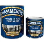 Dulux Hammerite hladká barva přímo na zrezivělý kov, odstín zelený, 0,7 l + 0,25 l