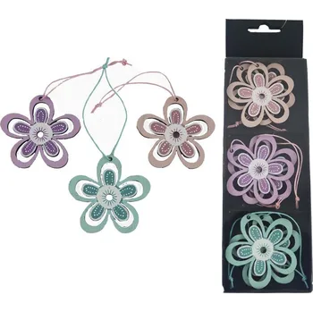 Velikonoční dekorace Kytka k zavěšení, 6 ks D6099